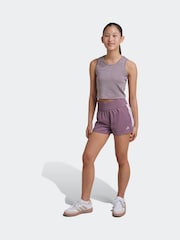 adidas Purple Kids Pacer Shorts - Image 3 of 6