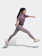 adidas Purple Kids Optime Luxe 7/8 Leggings - Image 3 of 6
