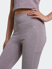 adidas Purple Kids Optime Luxe 7/8 Leggings - Image 4 of 6