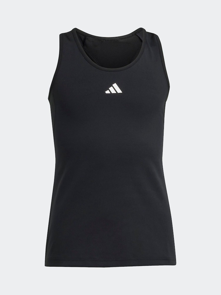 أسود - رداء علوي بلا أكمام بتقنية Techfit للأطفال من adidas - صورة 16 من 16