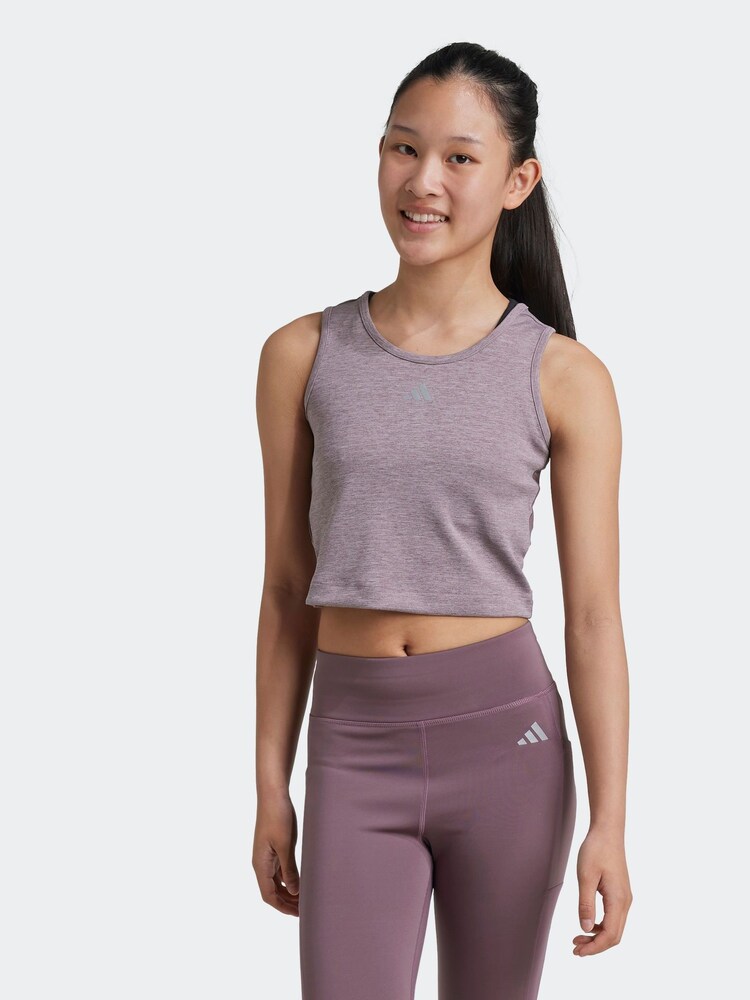 adidas Purple Kids Luxe Crop Top - Image 1 of 7