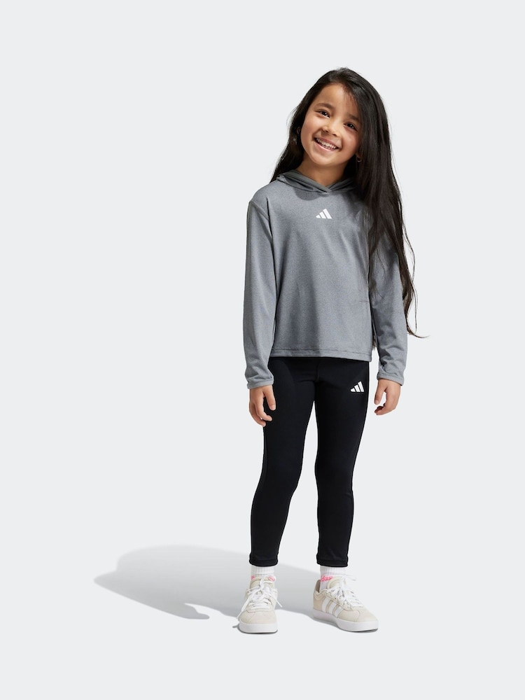 Grau - adidas Set aus Sportoberteil und Leggings für Kinder - Bild 1 von 8