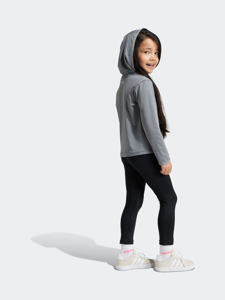 Grau - adidas Set aus Sportoberteil und Leggings für Kinder - Bild 2 von 8