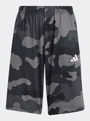 adidas Black Kids Train Essentials Seasonal Print Shorts - Image 6 of 6