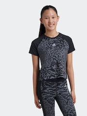 adidas Grey Kids Print T-Shirt - Image 1 of 7