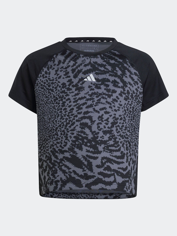 adidas Grey Kids Print T-Shirt - Image 7 of 7