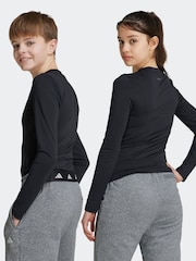adidas Black Kids Techfit Long Sleeve Top - Image 2 of 6