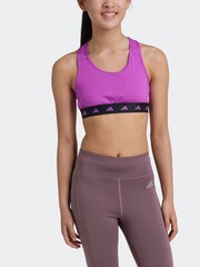 Lila - adidas Techfit Power React Kids Sport-BH - Bild 3 von 8
