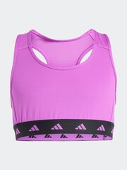 Lila - adidas Techfit Power React Kids Sport-BH - Bild 7 von 8