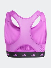 Lila - adidas Techfit Power React Kids Sport-BH - Bild 8 von 8