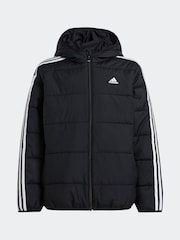 أسود - سترة Essentials مبطنة ومزينة بتصميم 3 خطوط من adidas - صورة 10 من 16