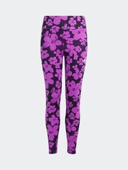 adidas Purple Kids Train Essentials Seasonal Printed High Waisted 7/8 Training Leggings - Image 6 of 6