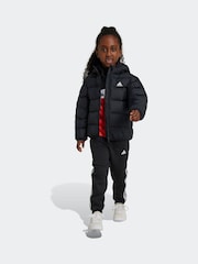 أسود - سترة مبطنة بريش صناعي من adidas - صورة 3 من 6