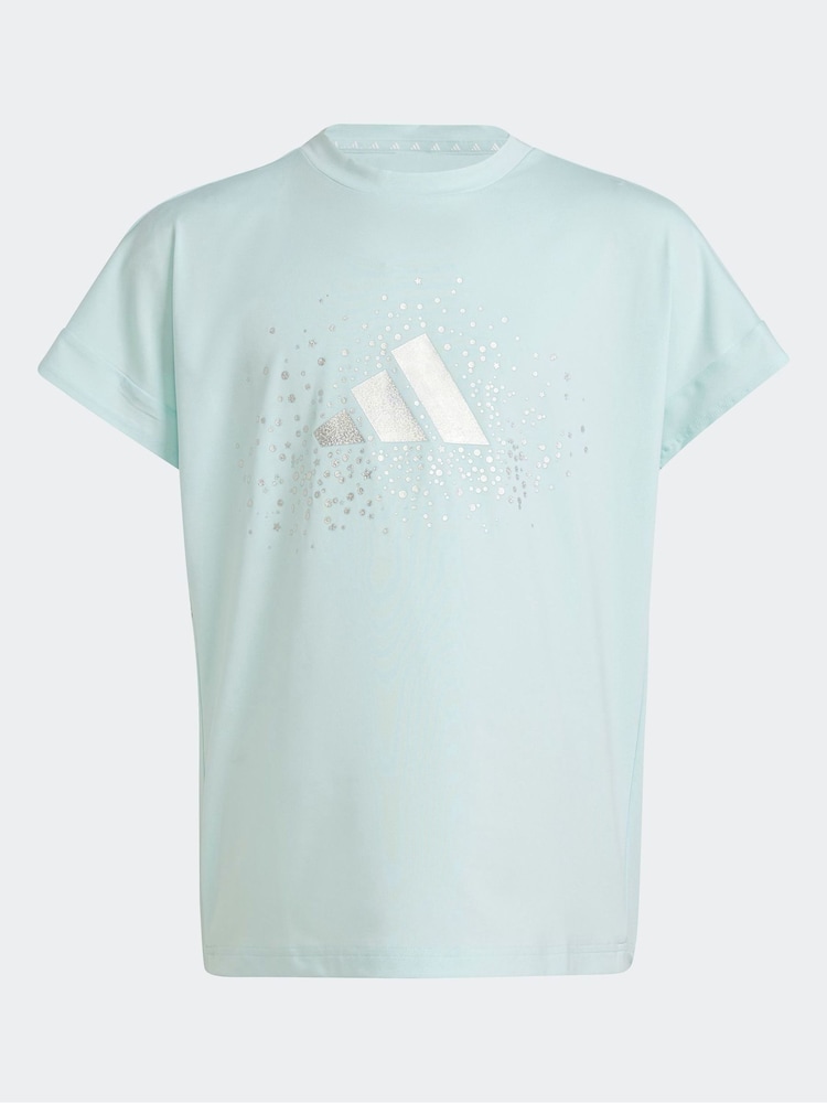 adidas Green Kids Winter T-Shirt - Image 6 of 6