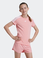 Pink - adidas Sportswear Train Essentials Aeroready Trainings-T-Shirt mit 3 Streifen, Slim-Fit - Bild 1 von 6