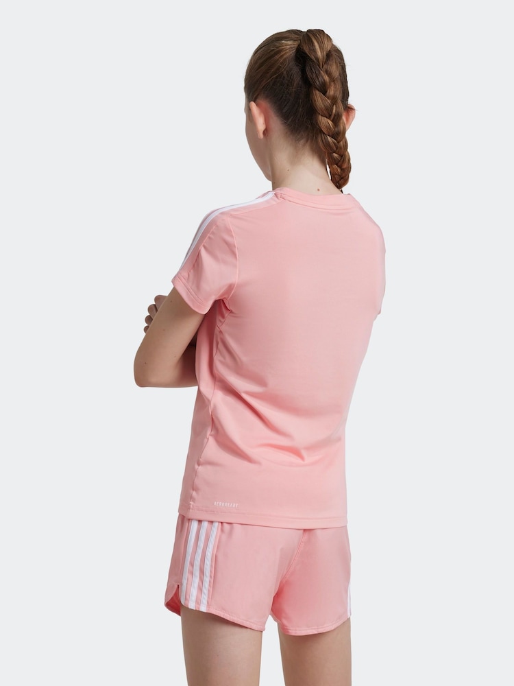 Pink - adidas Sportswear Train Essentials Aeroready Trainings-T-Shirt mit 3 Streifen, Slim-Fit - Bild 2 von 6