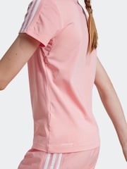 Pink - adidas Sportswear Train Essentials Aeroready Trainings-T-Shirt mit 3 Streifen, Slim-Fit - Bild 4 von 6