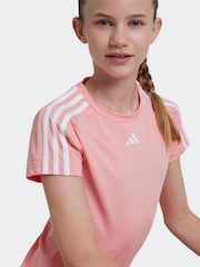 Pink - adidas Sportswear Train Essentials Aeroready Trainings-T-Shirt mit 3 Streifen, Slim-Fit - Bild 5 von 6