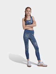 adidas Blue Optime Glam 7/8 Leggings - Image 1 of 6