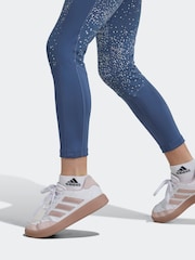 adidas Blue Optime Glam 7/8 Leggings - Image 4 of 6