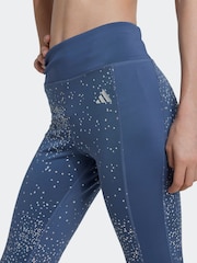 adidas Blue Optime Glam 7/8 Leggings - Image 5 of 6
