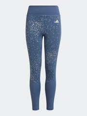 adidas Blue Optime Glam 7/8 Leggings - Image 6 of 6