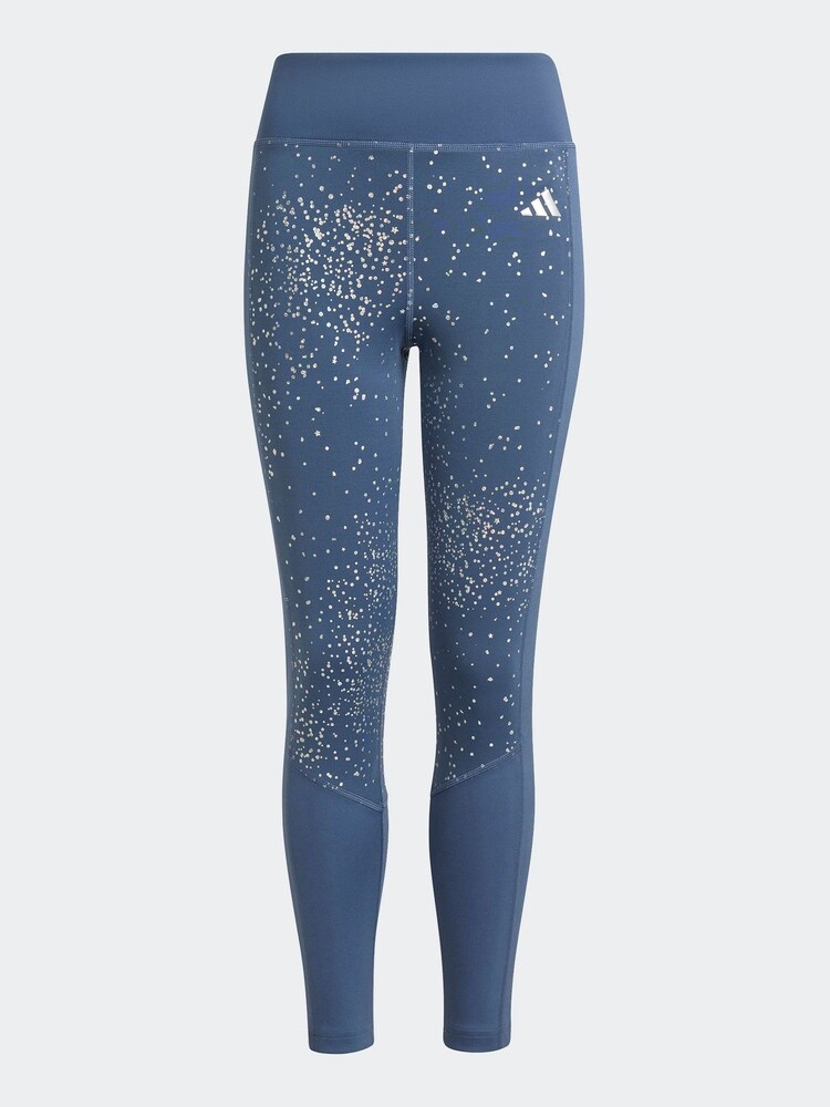adidas Blue Optime Glam 7/8 Leggings - Image 6 of 6