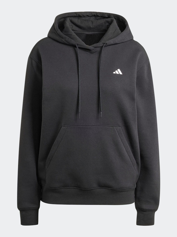 adidas Black Small Logo Hoodie - Image 7 of 7