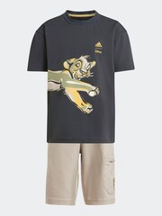adidas Grey Disney Lion King T-Shirt Set - Image 8 of 9