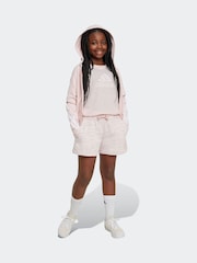 adidas Pink Lilght Sportswear Junior Future Icons Big Logo Shorts - Image 1 of 6