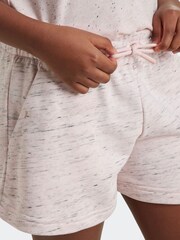 adidas Pink Lilght Sportswear Junior Future Icons Big Logo Shorts - Image 3 of 6