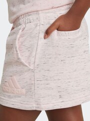 adidas Pink Lilght Sportswear Junior Future Icons Big Logo Shorts - Image 4 of 6
