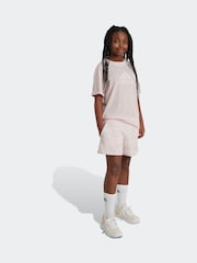 adidas Pink Lilght Sportswear Junior Future Icons Big Logo Shorts - Image 5 of 6