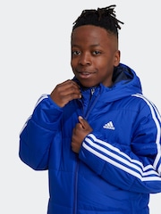 adidas Blue Essentials 3-Stripes Padded Jacket - Image 1 of 6