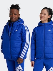 adidas Blue Essentials 3-Stripes Padded Jacket - Image 4 of 6