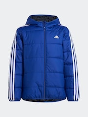 adidas Blue Essentials 3-Stripes Padded Jacket - Image 6 of 6