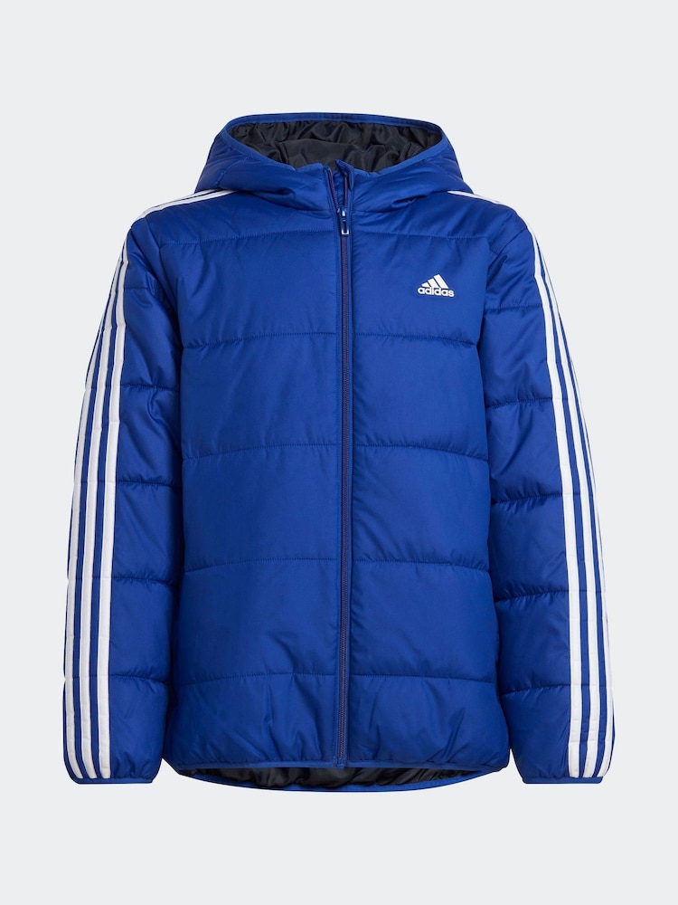 adidas Blue Essentials 3-Stripes Padded Jacket - Image 6 of 6