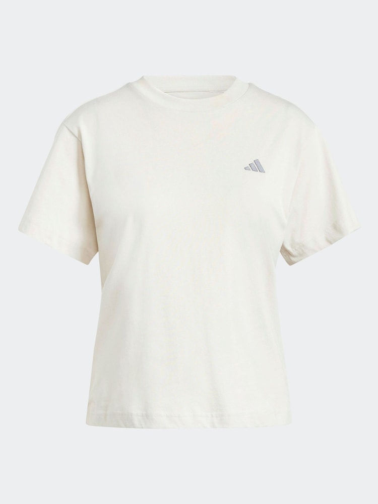 adidas Brown Small Logo 100% Cotton T-Shirt - Image 6 of 6