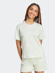 adidas Green Small Logo 100% Cotton T-Shirt - Image 1 of 7