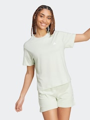 adidas Green Small Logo 100% Cotton T-Shirt - Image 4 of 7