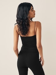 Black Thin Strap Slinky Cami Vest - Image 3 of 6