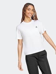 adidas White Small Logo 100% Cotton T-Shirt - Image 1 of 7