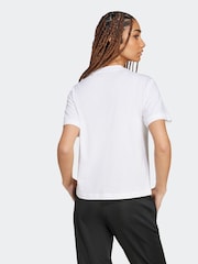 adidas White Small Logo 100% Cotton T-Shirt - Image 2 of 7