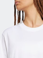 adidas White Small Logo 100% Cotton T-Shirt - Image 3 of 7