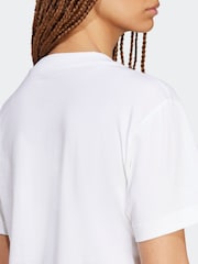 adidas White Small Logo 100% Cotton T-Shirt - Image 5 of 7