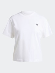 adidas White Small Logo 100% Cotton T-Shirt - Image 7 of 7