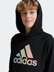 adidas Black Kids Metallic Print Hoodie - Image 4 of 6