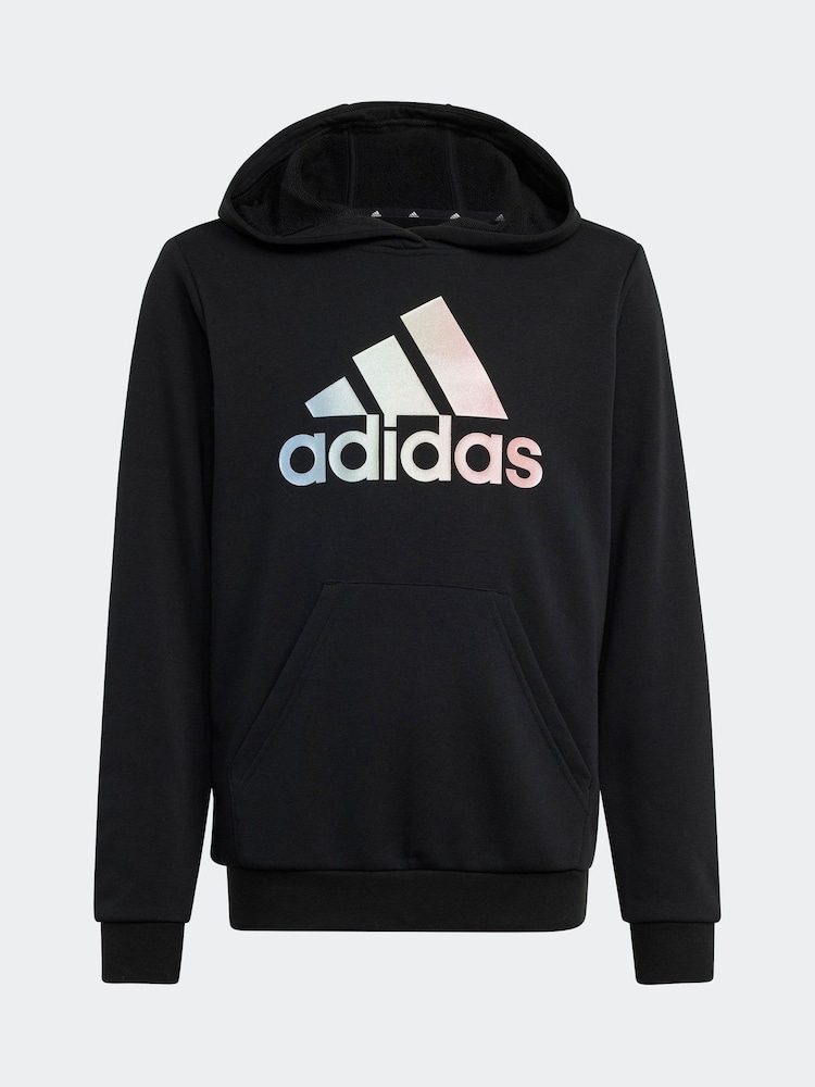 adidas Black Kids Metallic Print Hoodie - Image 6 of 6