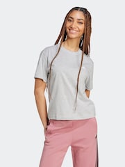 adidas Grey Small Logo 100% Cotton T-Shirt - Image 1 of 7