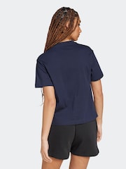 adidas Blue Small Logo 100% Cotton T-Shirt - Image 2 of 7